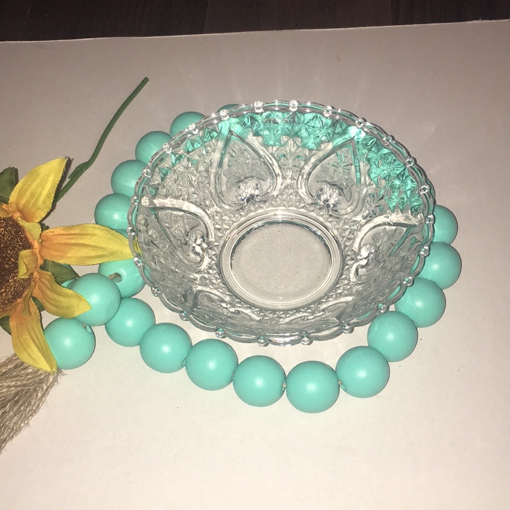 Vintage Fleur-De-Lis Heart and Roses Bowl